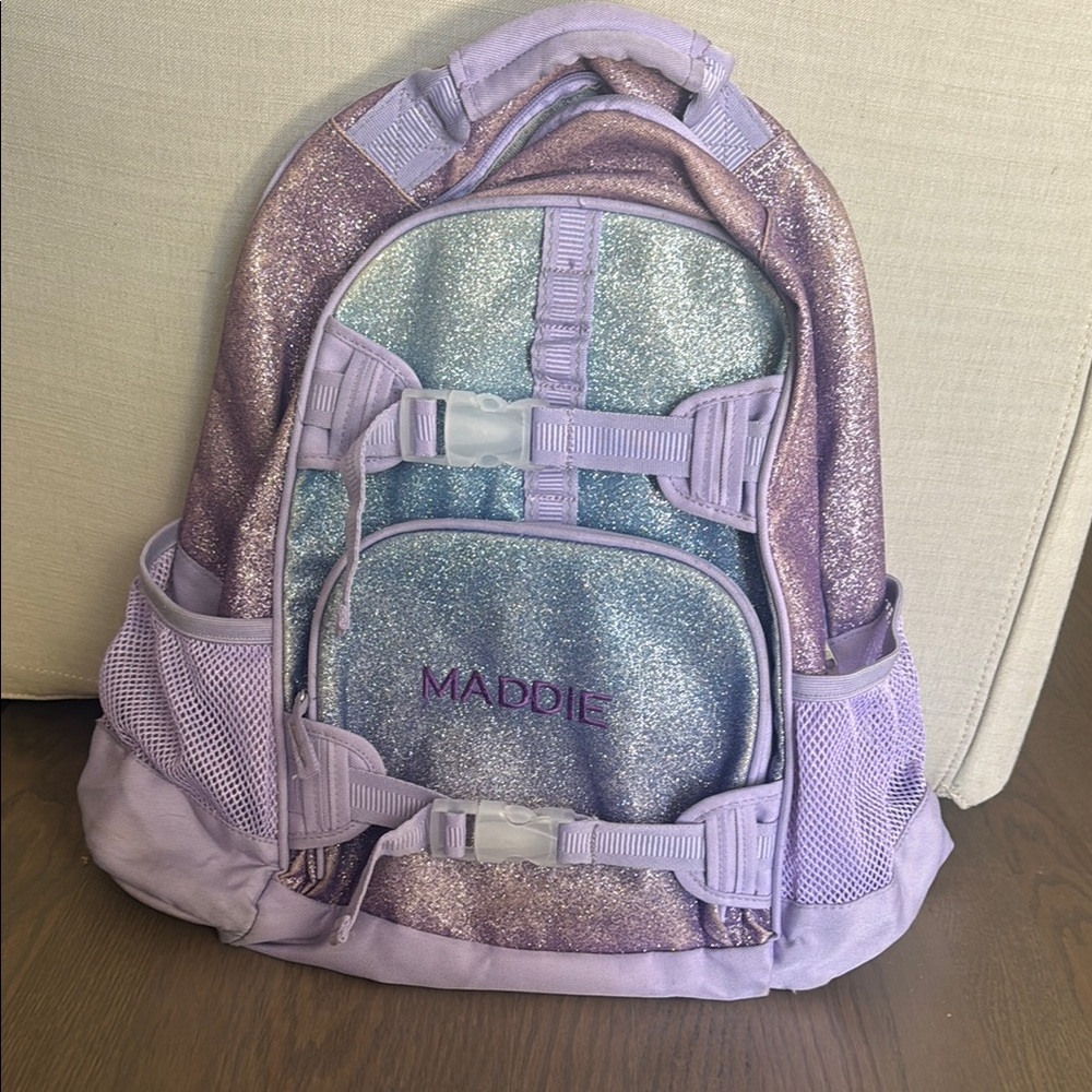 Glittery Purple and Blue Kids Backpack